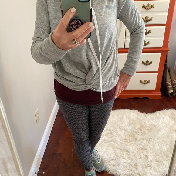 Drew grey twist front hoodie - Picture 1 of 10